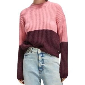 Scotch & Soda Chunky Knit Color Block Sweater Small